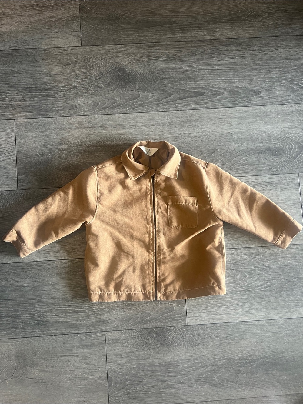 H&M Kids Tan Jacket with Front Zip